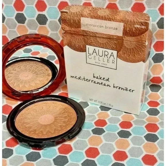 LAURA GELLER Mediterranean Bronzer MOROCCAN BRONZE Bronzing Powder Face Tan BOX! - Picture 4 of 5